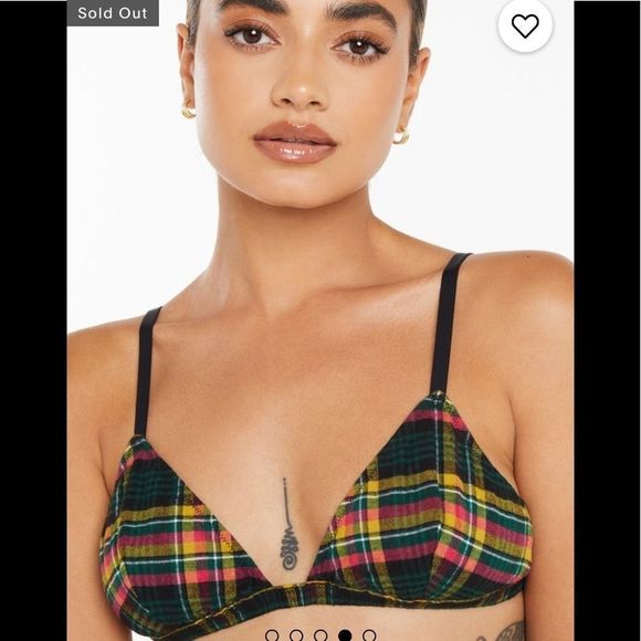 Savage X Fenty Other - New with tags in bag Savage Fenty Tied Up Tartan bralette, Size XL